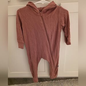 Kyte Baby Jetsey Hooded Romper 6-12 Dusty Rose